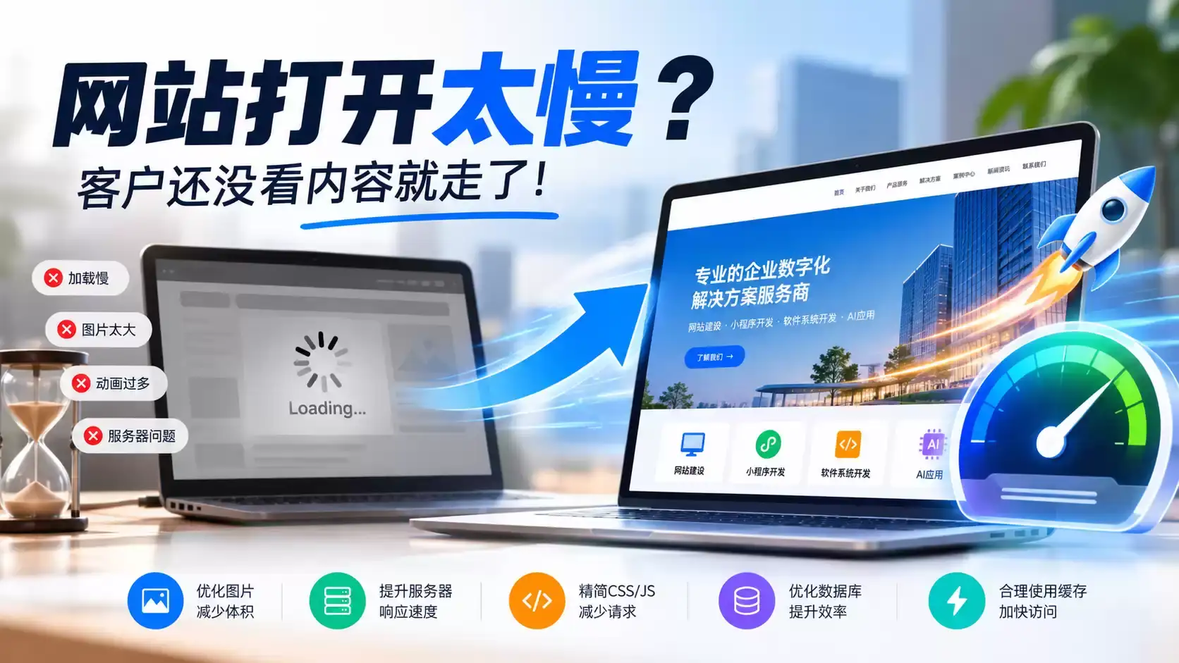 网站打开太慢，客户还没看内容就走了？这10个原因最常见-德材翌科技资讯www.dcykjgw.com